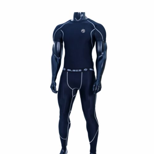 BFW Men’s Half Sleeve Compression Uniforms – Enhance Performance, Recovery, Comfort for Training & Sports - Black - BFW-MCS-5502