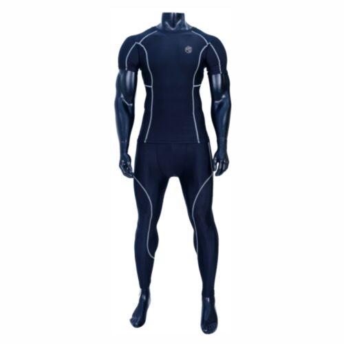 BFW Men’s Half Sleeve Compression Uniforms – Enhance Performance, Recovery, Comfort for Training & Sports - Black - BFW-MCS-5503