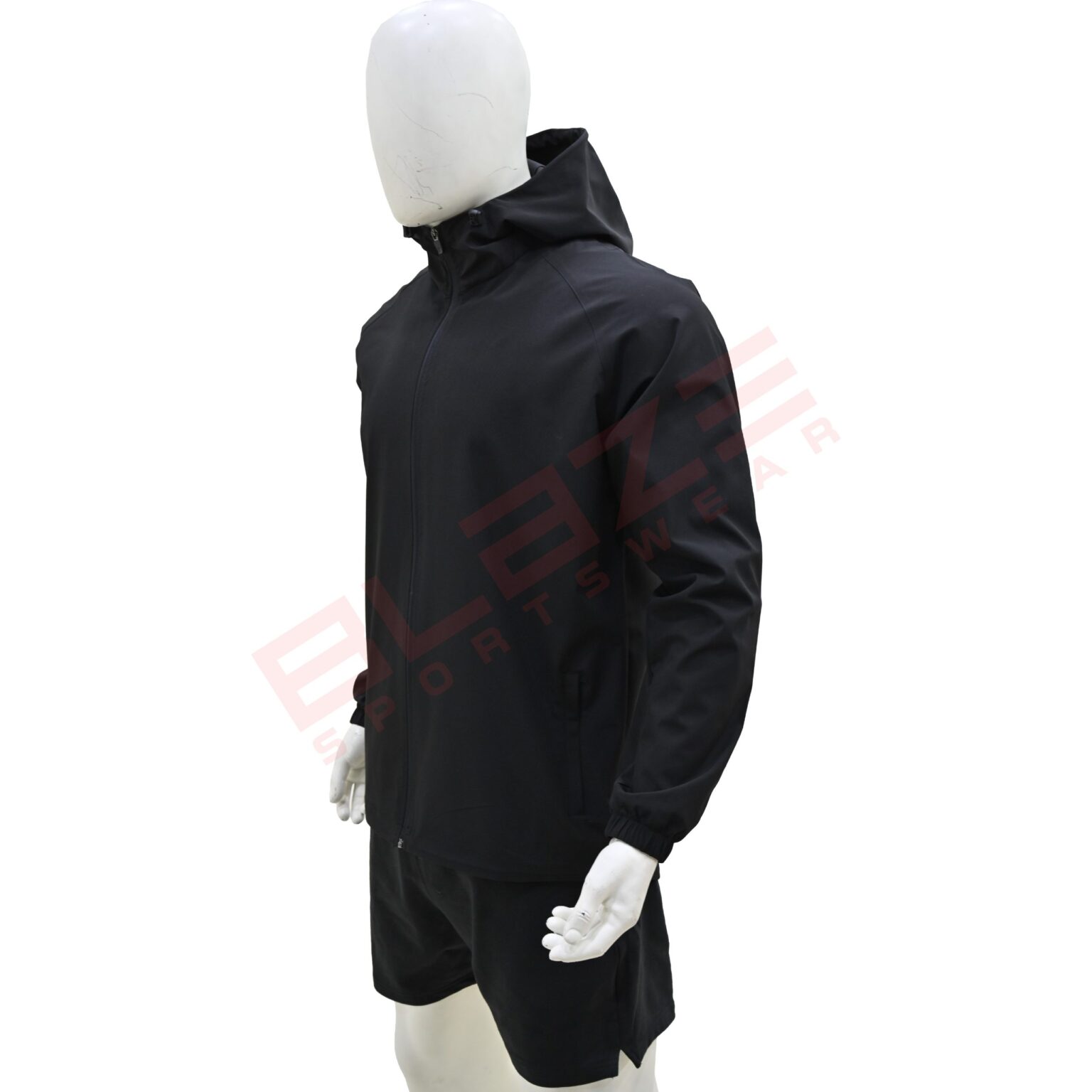 BFW Men's Windbreaker Jacket - Lightweight, Waterproof & Stylish Outdoor Jacket for Sports & Daily Wear - Black - BFW-MJK-1824