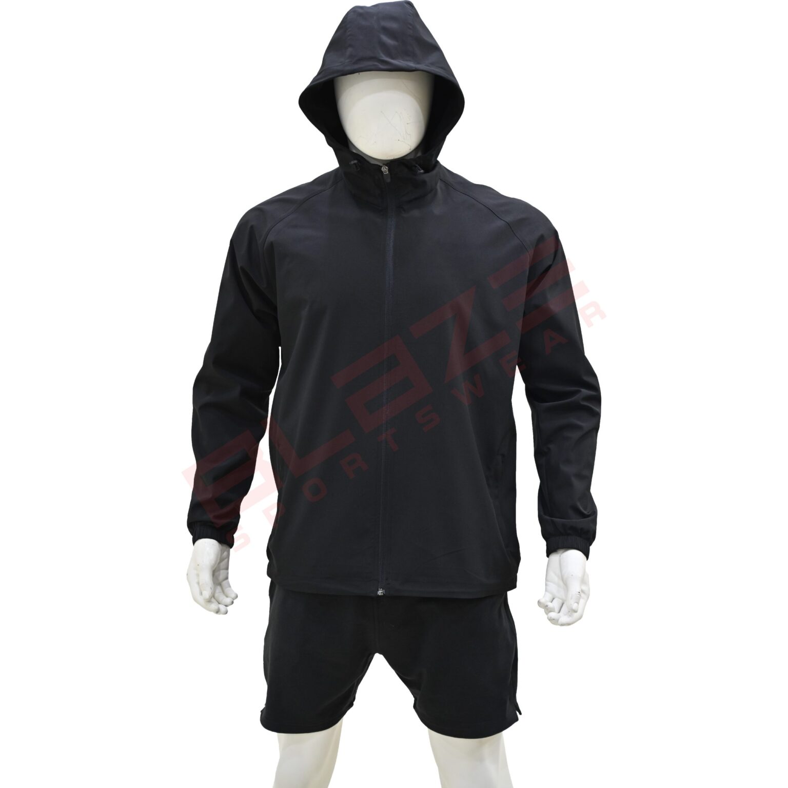 BFW Men's Windbreaker Jacket - Lightweight, Waterproof & Stylish Outdoor Jacket for Sports & Daily Wear - Black - BFW-MJK-1824 - Image 5