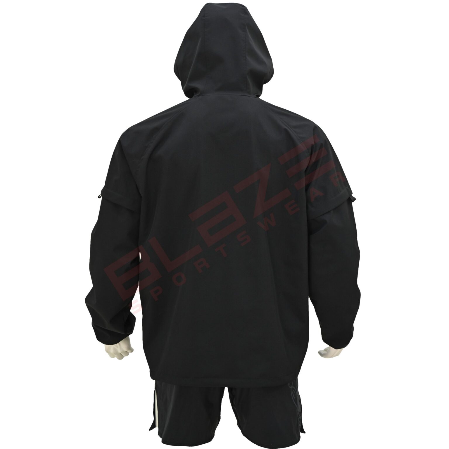 BFW Men's Windbreaker Jacket - Lightweight, Waterproof & Stylish Outdoor Jacket for Sports & Daily Wear - Black - BFW-MJK-1825 - Image 4