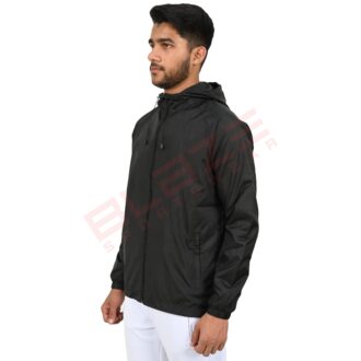 BFW Men's Windbreaker Jacket - Lightweight, Waterproof & Stylish Outdoor Jacket for Sports & Daily Wear - Black - BFW-MJK-1827