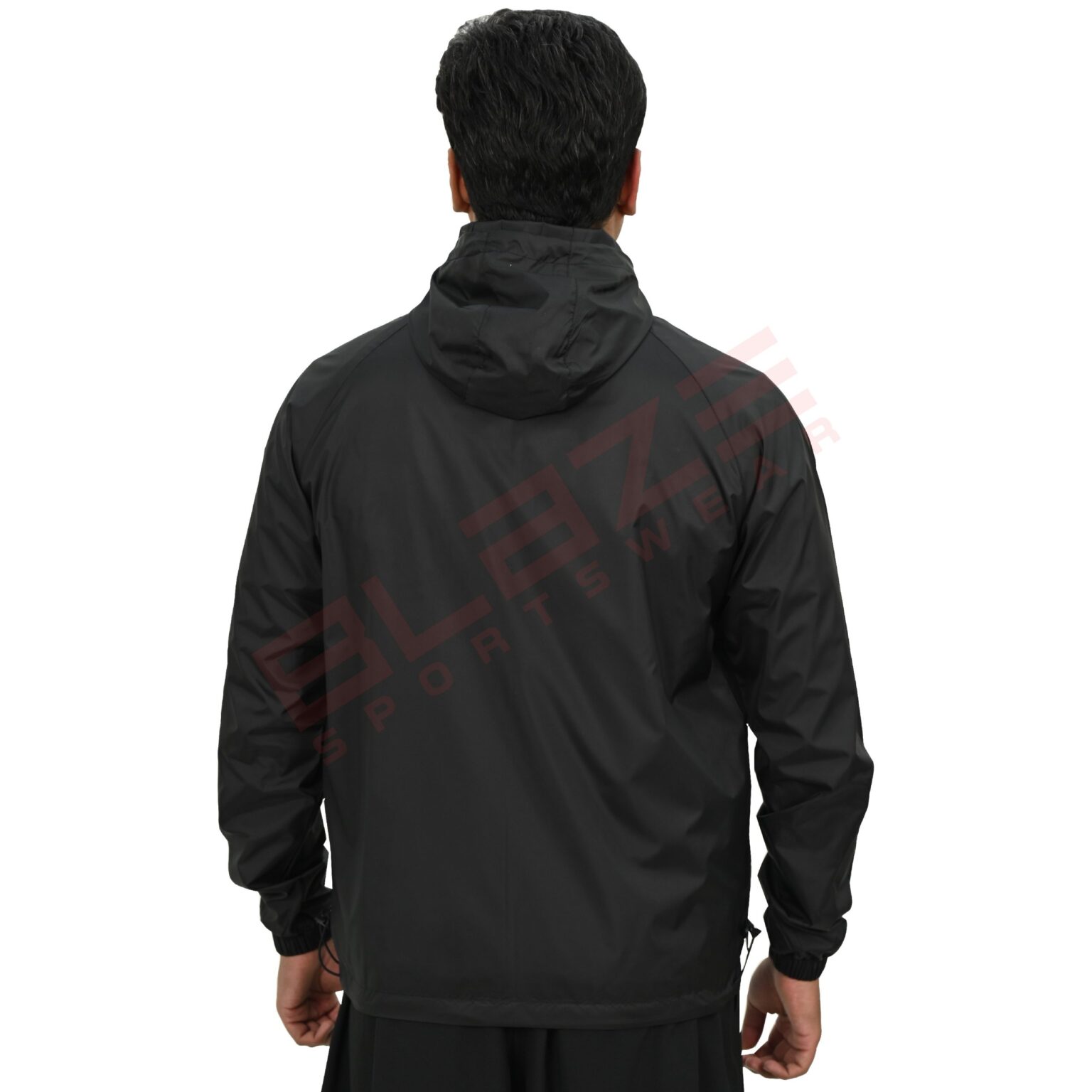 BFW Men's Windbreaker Jacket - Lightweight, Waterproof & Stylish Outdoor Jacket for Sports & Daily Wear - Black - BFW-MJK-1829 - Image 3