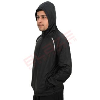 BFW Men's Windbreaker Jacket - Lightweight, Waterproof & Stylish Outdoor Jacket for Sports & Daily Wear - Black - BFW-MJK-1829
