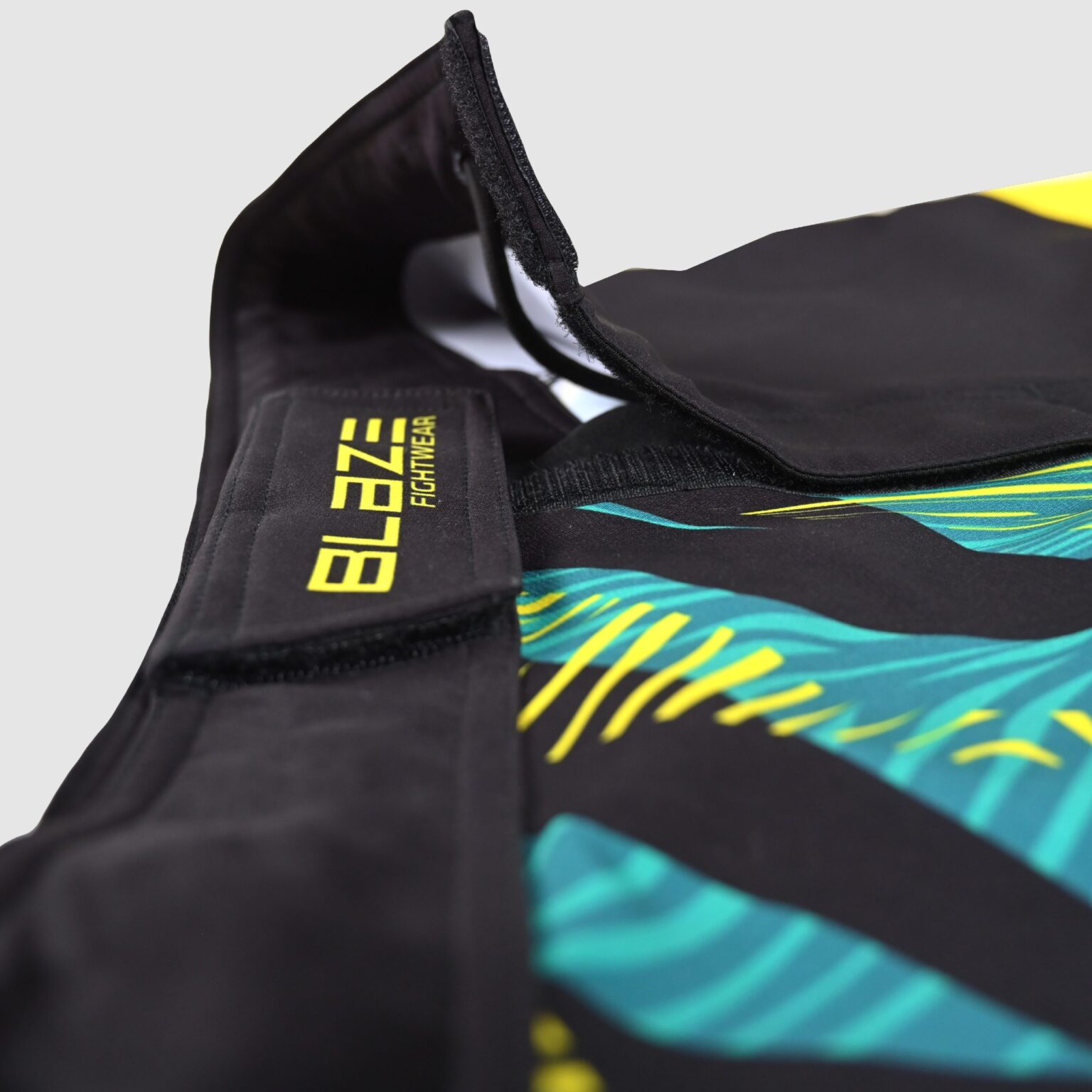 BFW Premium Men’s MMA Shorts – Lightweight, Durable, and Comfortable for Training & Competition - Black/Yellow/Cyan - BFW-MMS-5024 - Image 7