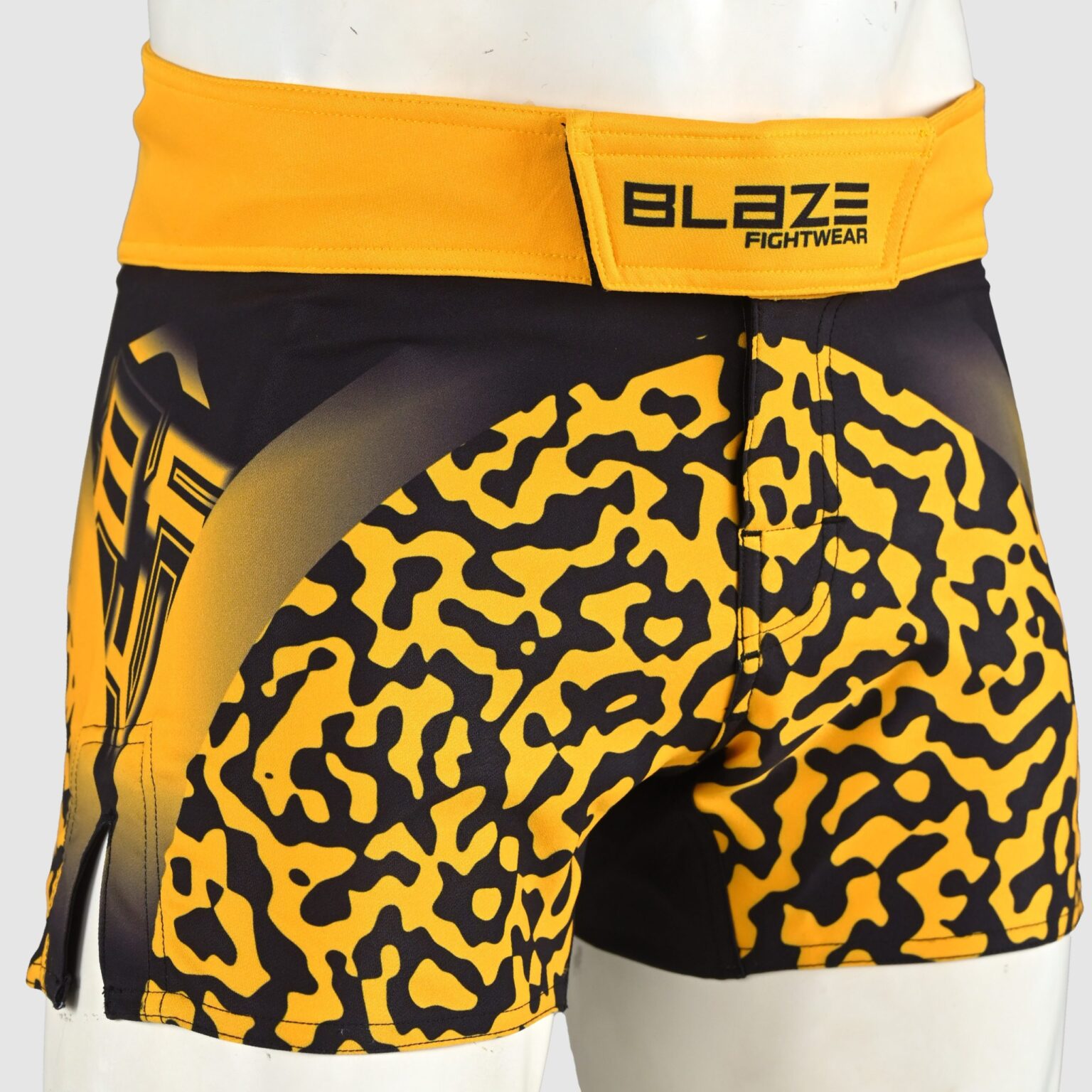 BFW Premium Men’s MMA Shorts – Lightweight, Durable, and Comfortable for Training & Competition - Black/Yellow - BFW-MMS-5013 - Image 3