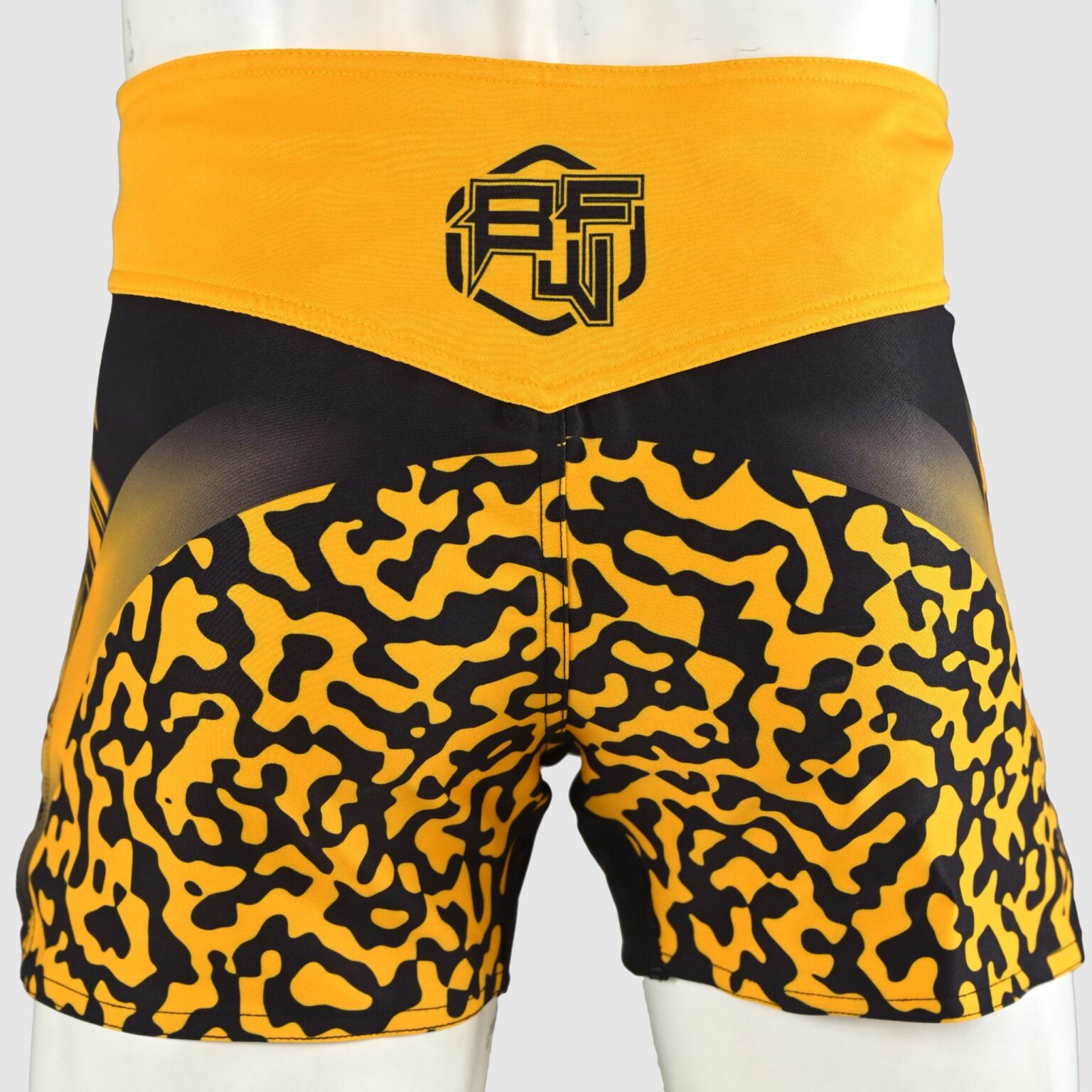 BFW Premium Men’s MMA Shorts – Lightweight, Durable, and Comfortable for Training & Competition - Black/Yellow - BFW-MMS-5013 - Image 5