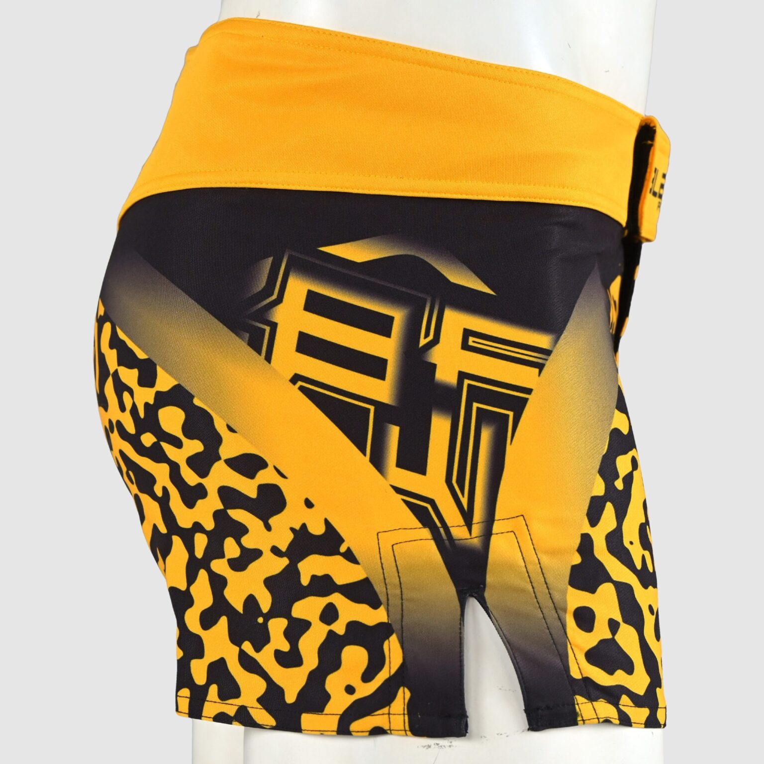 BFW Premium Men’s MMA Shorts – Lightweight, Durable, and Comfortable for Training & Competition - Black/Yellow - BFW-MMS-5013 - Image 6
