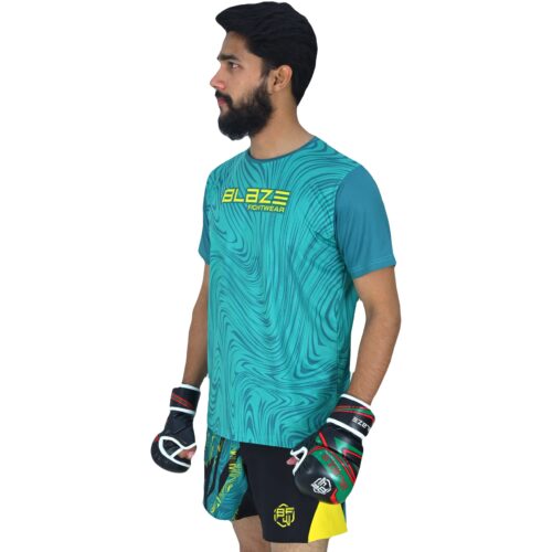 BFW High-Performance Men’s MMA Uniform for Ultimate Comfort & Durability – Perfect for Training & Competition - Cyan - BFW-MU-0101