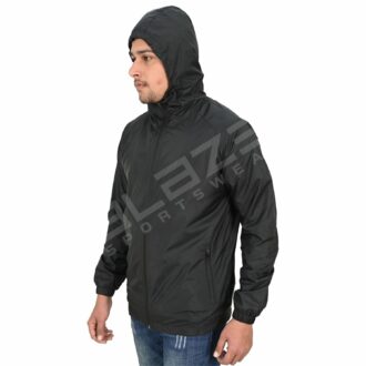 BFW Men's Windbreaker Jacket - Lightweight, Waterproof & Stylish Outdoor Jacket for Sports & Daily Wear - Black - BFW-MJK-1823