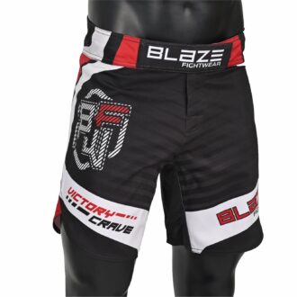 BFW Premium Men’s MMA Shorts – Lightweight, Durable, and Comfortable for Training & Competition - Black/Red/White - BFW-MMS-5009