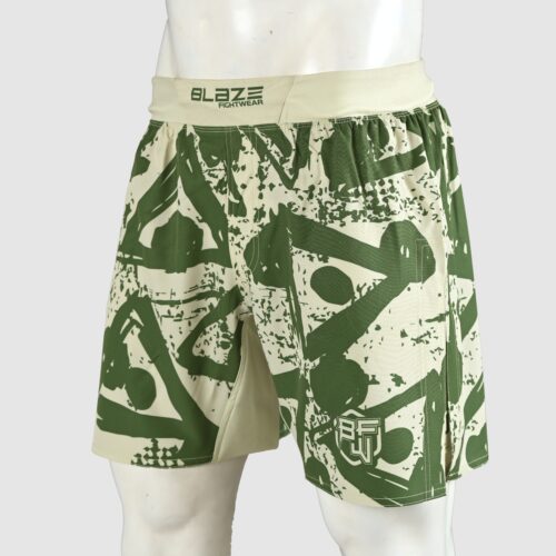 BFW Premium Men’s MMA Shorts – Lightweight, Durable, and Comfortable for Training & Competition - Light/Dark Green - BFW-MMS-5020