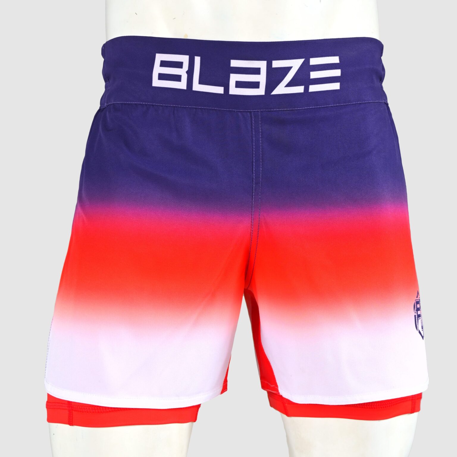 BFW Premium Men’s MMA Shorts – Lightweight, Durable, and Comfortable for Training & Competition - Blue/Red - BFW-MMS-5022 - Image 3