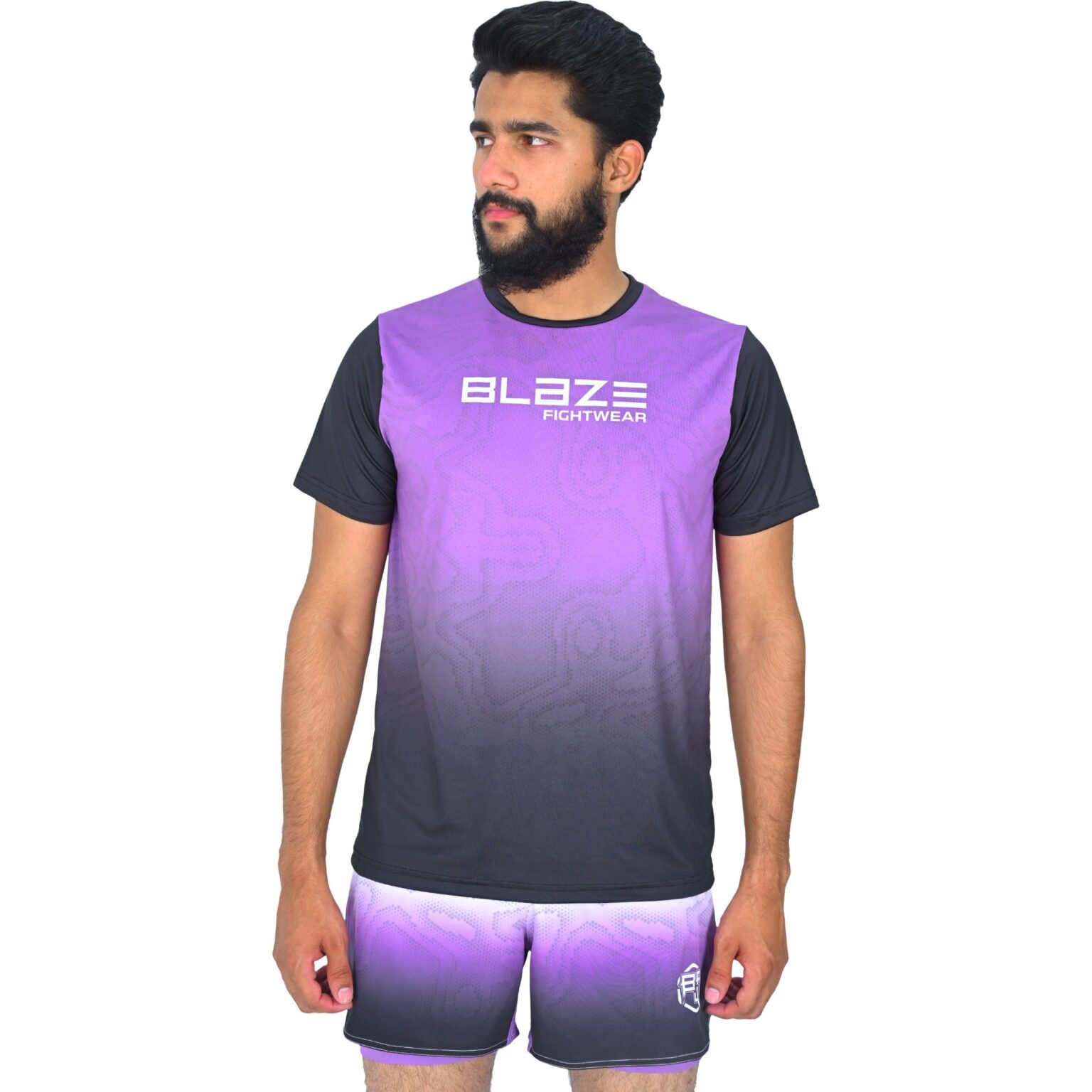 BFW High-Performance Men’s MMA Uniform for Ultimate Comfort & Durability – Perfect for Training & Competition - Black/Purple - BFW-MU-0103 - Image 3