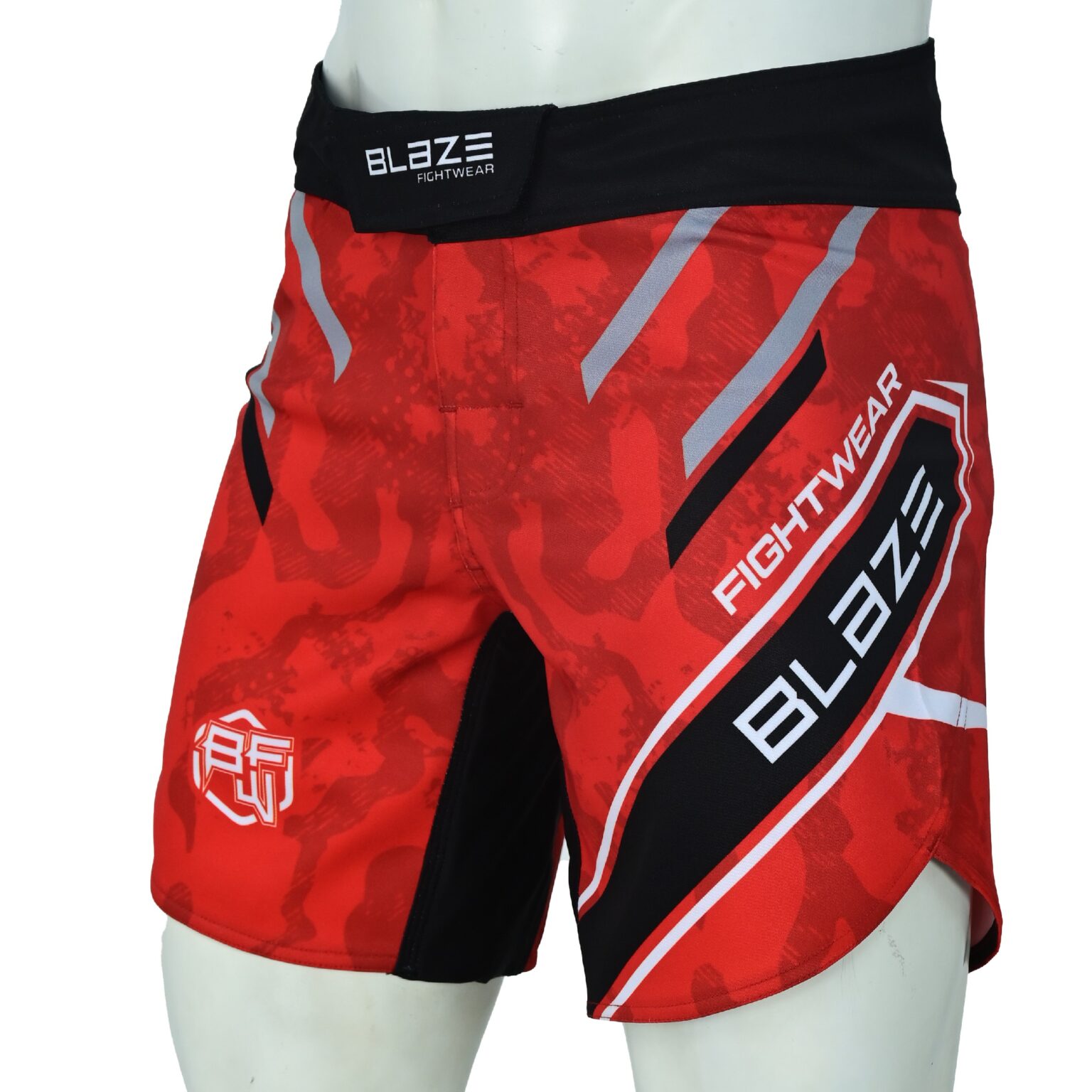 BFW Premium Men’s MMA Shorts – Lightweight, Durable, and Comfortable for Training & Competition - Black/Red - BFW-MMS-5015