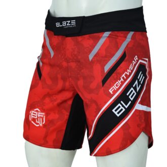 BFW Premium Men’s MMA Shorts – Lightweight, Durable, and Comfortable for Training & Competition - Black/Red - BFW-MMS-5015