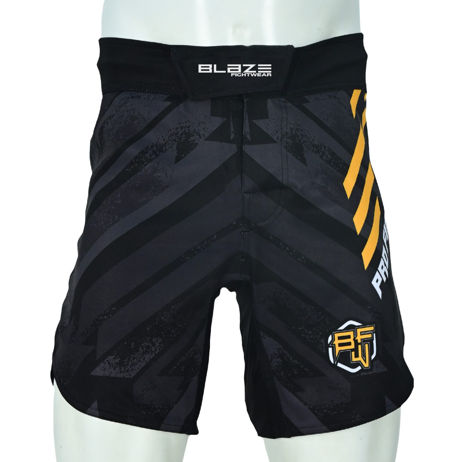 BFW Premium Men’s MMA Shorts – Lightweight, Durable, and Comfortable for Training & Competition - Black/Yellow - BFW-MMS-5017 - Image 3