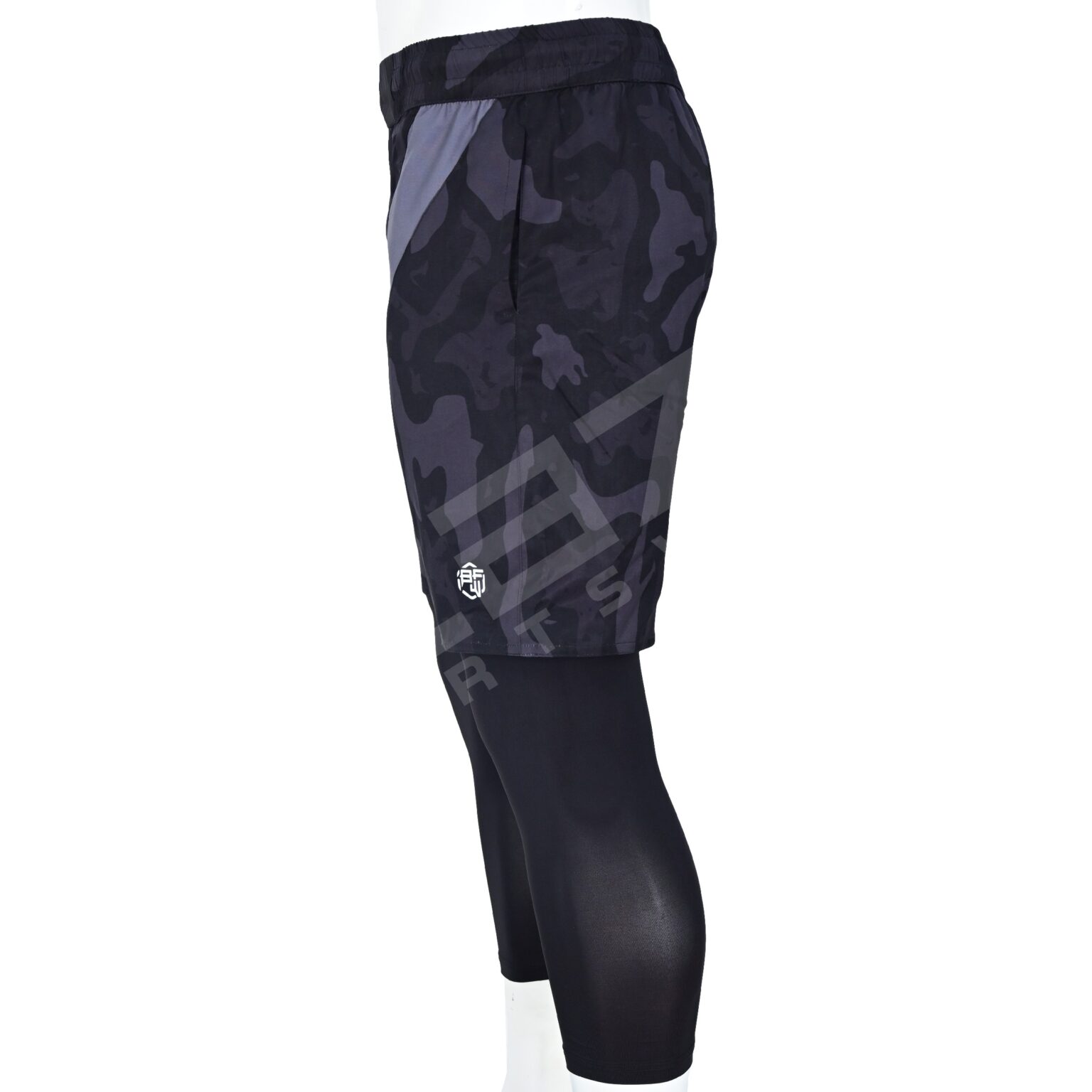 BFW Premium Men’s MMA Shorts – Lightweight, Durable, and Comfortable for Training & Competition - Black - BFW-MMS-5012 - Image 4