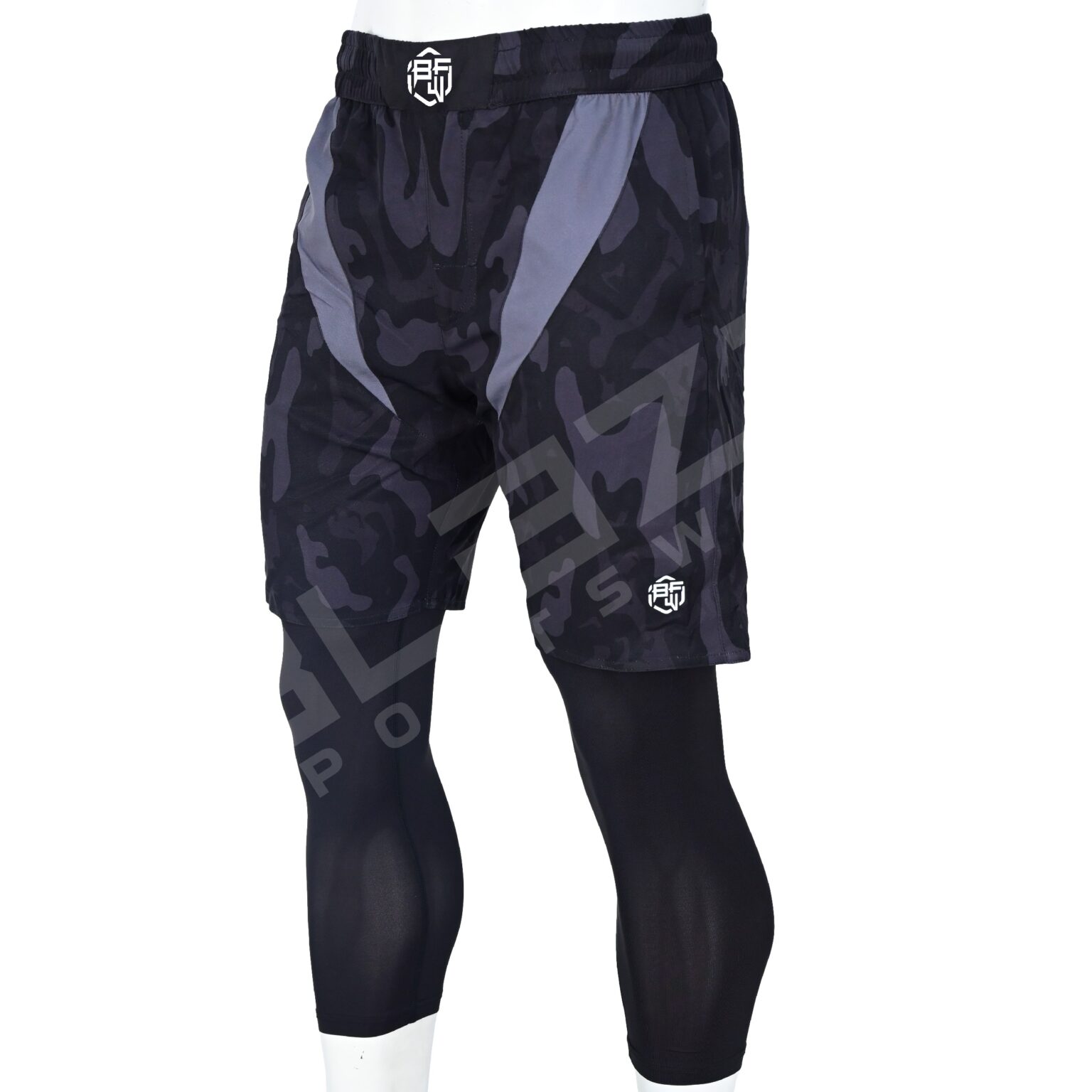 BFW Premium Men’s MMA Shorts – Lightweight, Durable, and Comfortable for Training & Competition - Black - BFW-MMS-5012