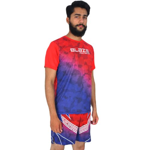 BFW High-Performance Men’s MMA Uniform for Ultimate Comfort & Durability – Perfect for Training & Competition - Red/Blue - BFW-MU-0106