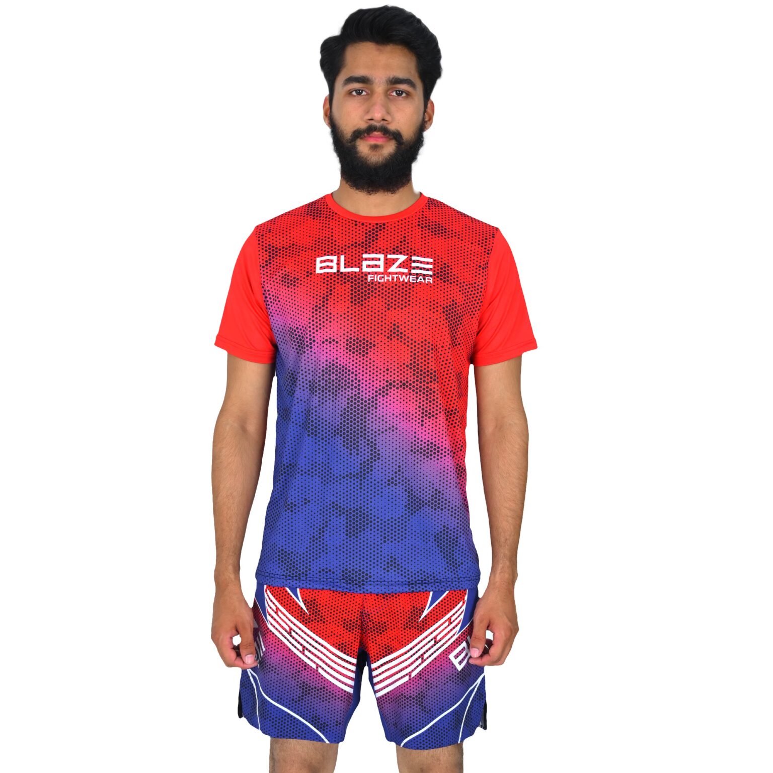 BFW High-Performance Men’s MMA Uniform for Ultimate Comfort & Durability – Perfect for Training & Competition - Red/Blue - BFW-MU-0106 - Image 4