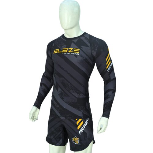 BFW High-Performance Men’s MMA Uniform for Ultimate Comfort & Durability – Perfect for Training & Competition - Black/Yellow - BFW-MU-0112