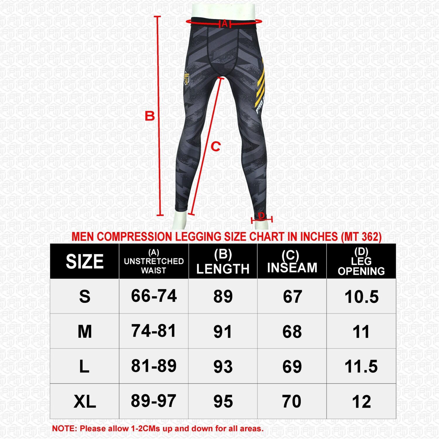 Men’s Training Tights – Compression Spats for Athletes - BFW-MTH-2122 - Image 8