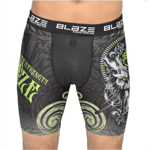 BFW Men's Compression Shorts – Supportive, Comfortable, Performance-Enhancing Gear for Training & Sports - Black/Green - BFW-CS-1905