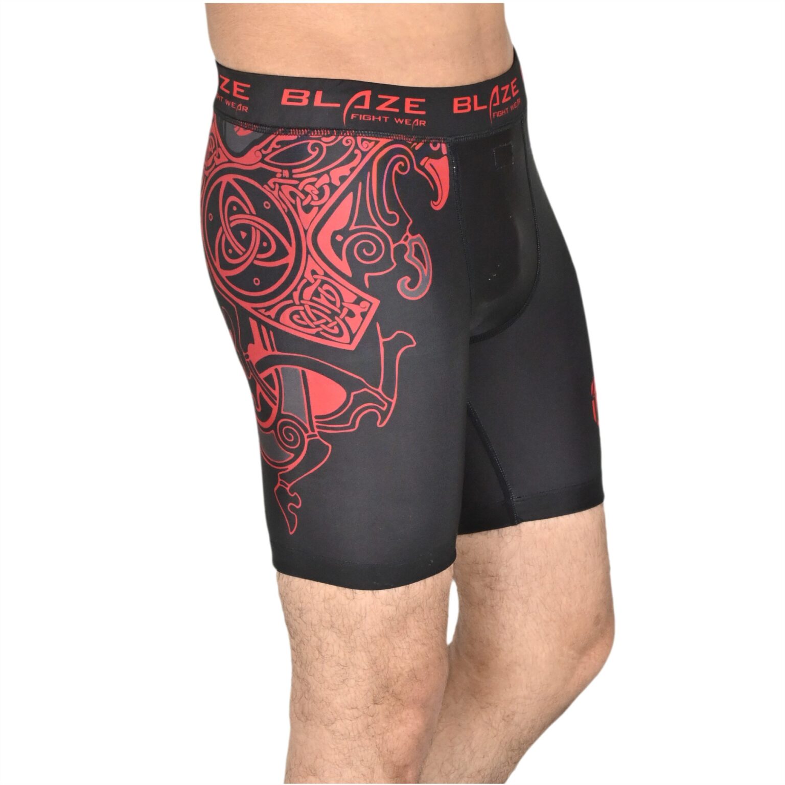 BFW Men's Compression Shorts – Supportive, Comfortable, Performance-Enhancing Gear for Training & Sports - Black/Red - BFW-CS-1904 - Image 2