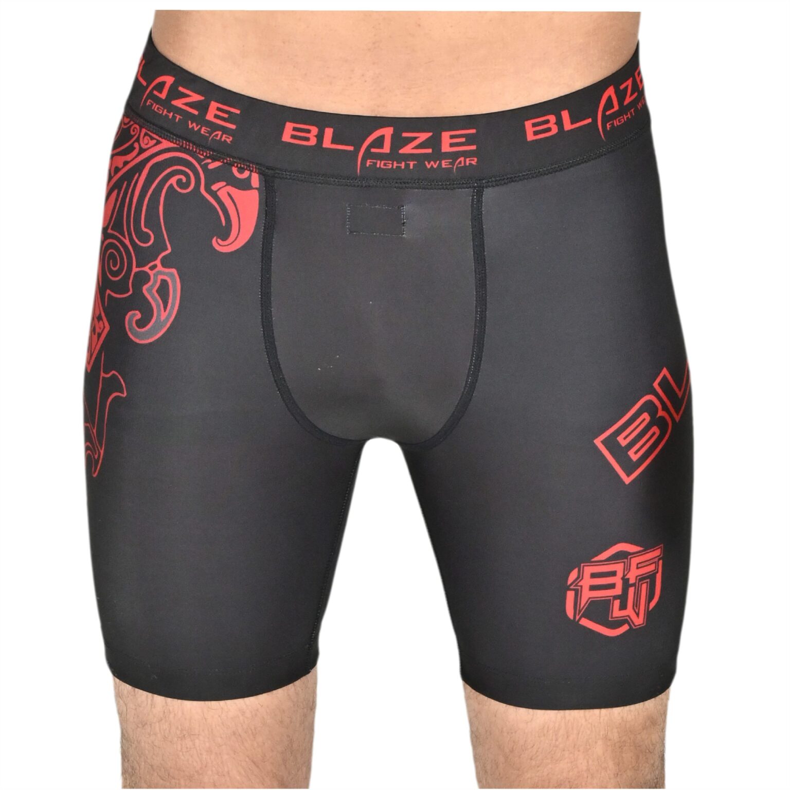 BFW Men's Compression Shorts – Supportive, Comfortable, Performance-Enhancing Gear for Training & Sports - Black/Red - BFW-CS-1904 - Image 3