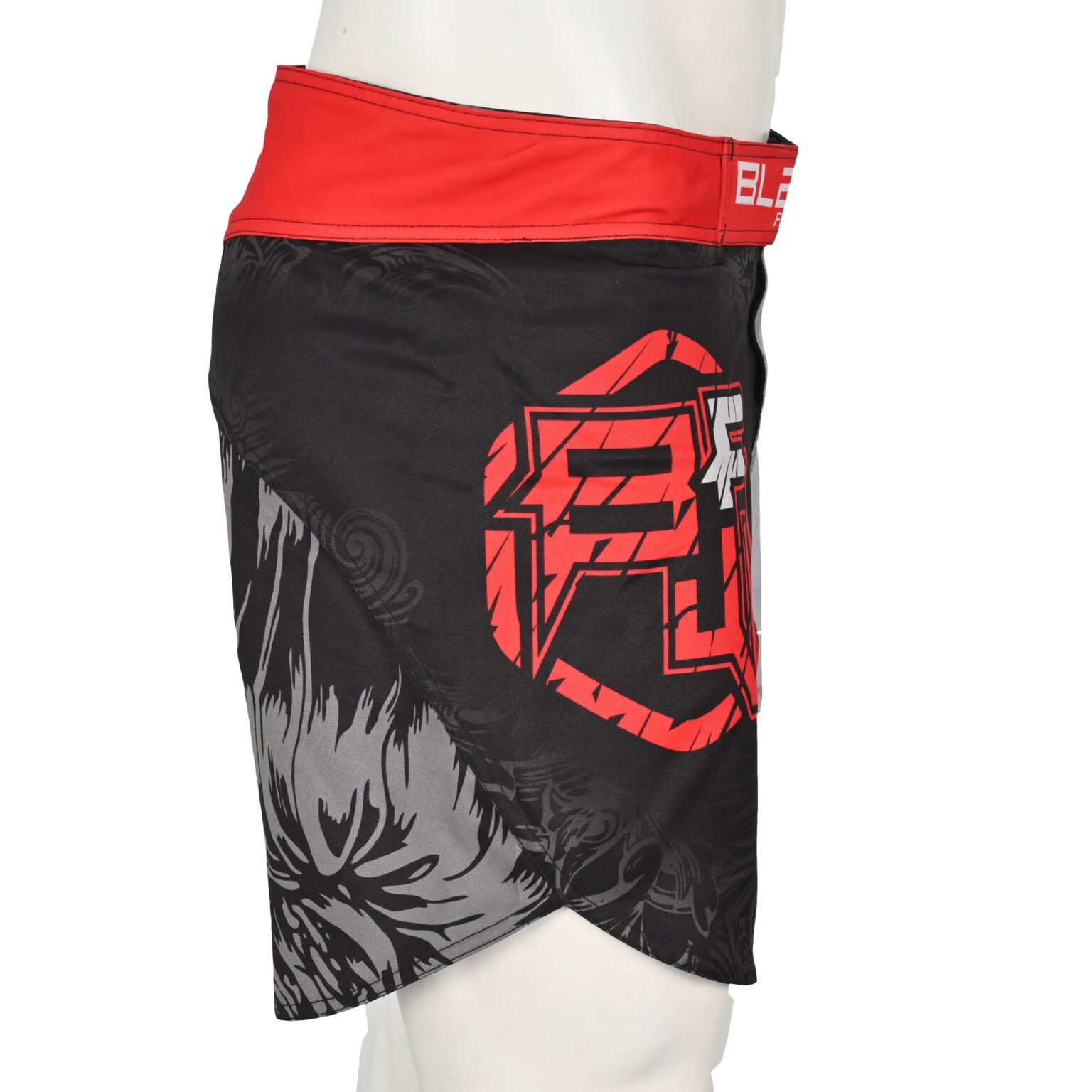 BFW Premium Men’s MMA Shorts – Lightweight, Durable, and Comfortable for Training & Competition - Black/Red - BFW-MMS-5008 - Image 3