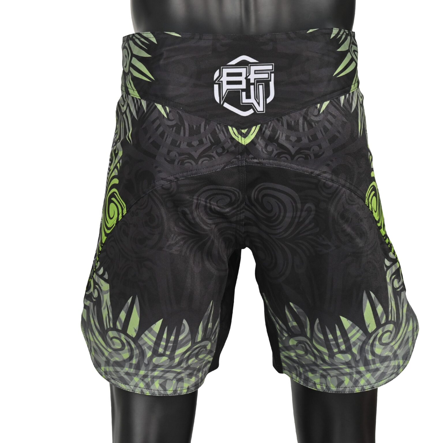 BFW Premium Men’s MMA Shorts – Lightweight, Durable, and Comfortable for Training & Competition - Black/Green - BFW-MMS-5007 - Image 2