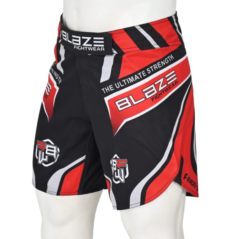 BFW Premium Men’s MMA Shorts – Lightweight, Durable, and Comfortable for Training & Competition - Black/Red - BFW-MMS-5001