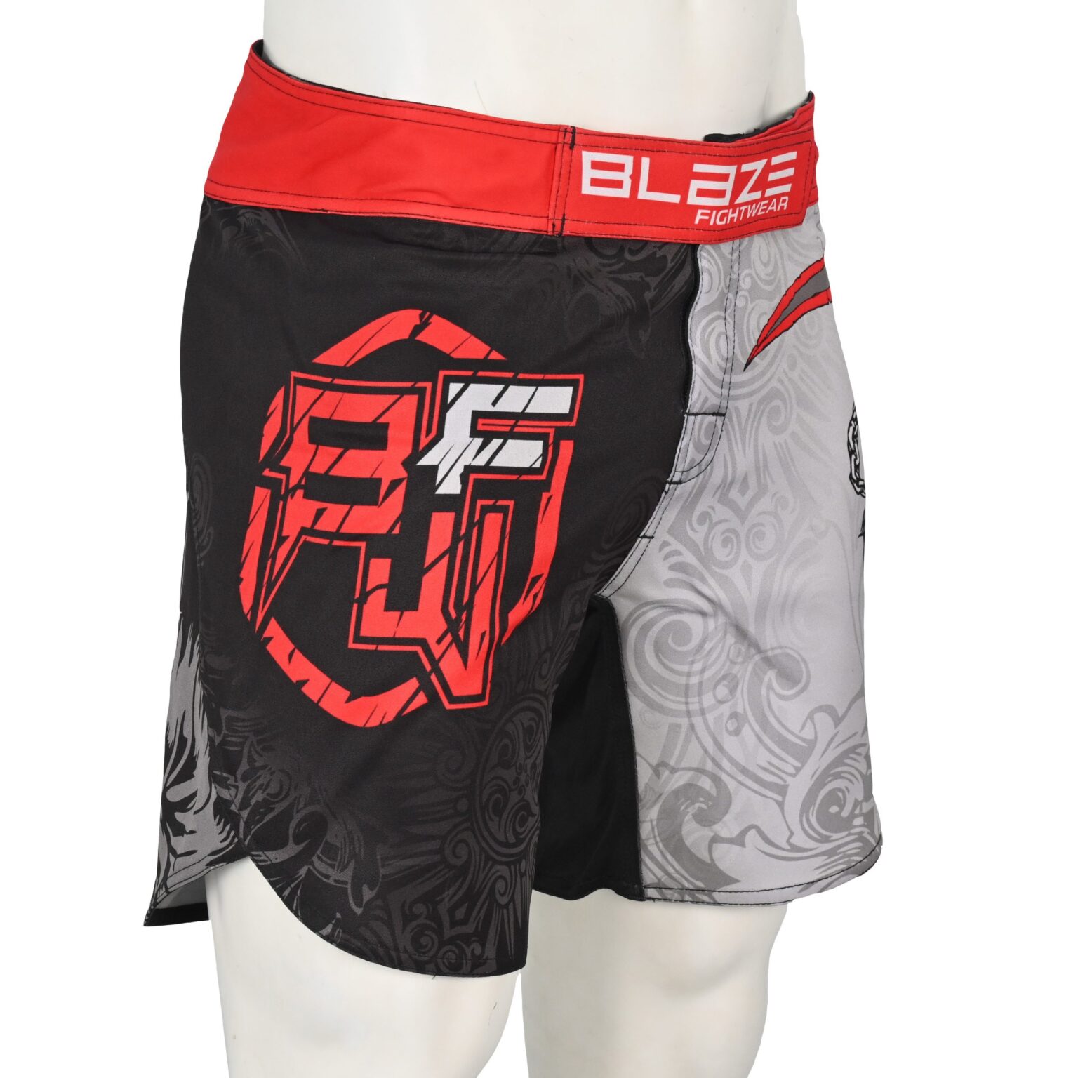 BFW Premium Men’s MMA Shorts – Lightweight, Durable, and Comfortable for Training & Competition - Black/Red - BFW-MMS-5008