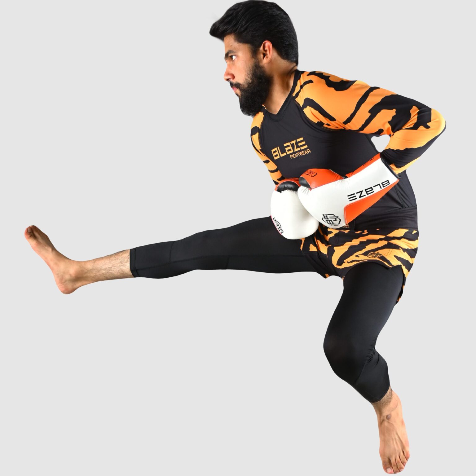BFW High-Performance Men’s MMA Uniform for Ultimate Comfort & Durability – Perfect for Training & Competition - Black/Orange - BFW-MU-0107 - Image 6