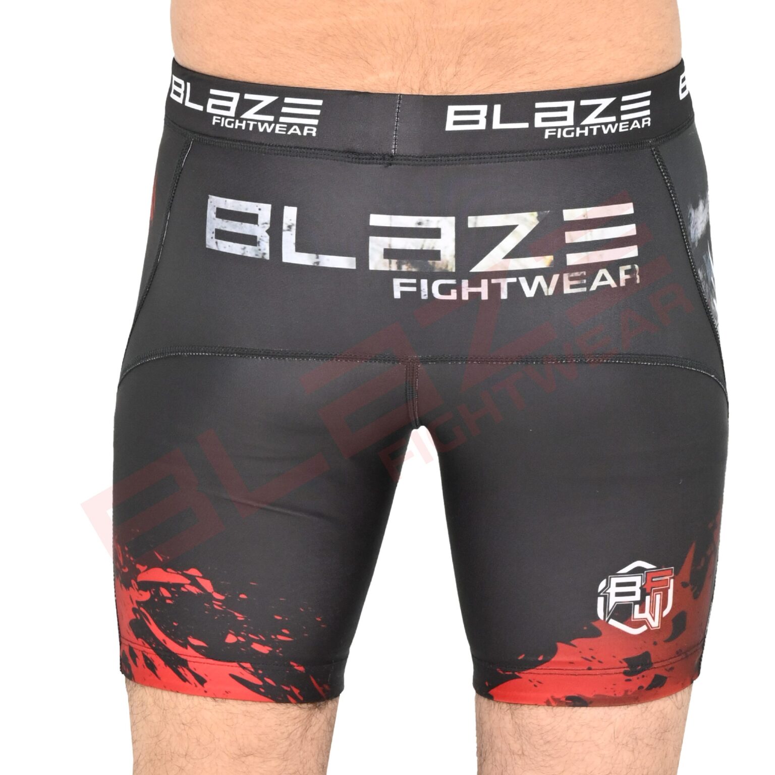 BFW Men's Compression Shorts – Supportive, Comfortable, Performance-Enhancing Gear for Training & Sports - Black/Red - BFW-CS-1908 - Image 3