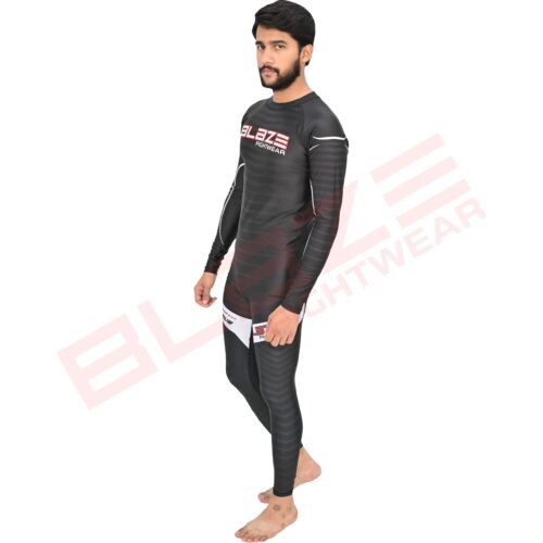 BFW Men’s Full Sleeve Compression Uniforms – Enhance Performance, Recovery, Comfort for Training & Sports - Black - BFW-MCS-5509