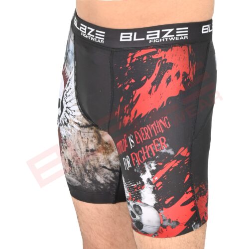 BFW Men's Compression Shorts – Supportive, Comfortable, Performance-Enhancing Gear for Training & Sports - Black/Red - BFW-CS-1908