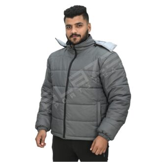BFW Men's Puffer Jacket - Warm, Stylish, and Comfortable Outerwear for Cold Weather - Grey - BFW-MJK-1812