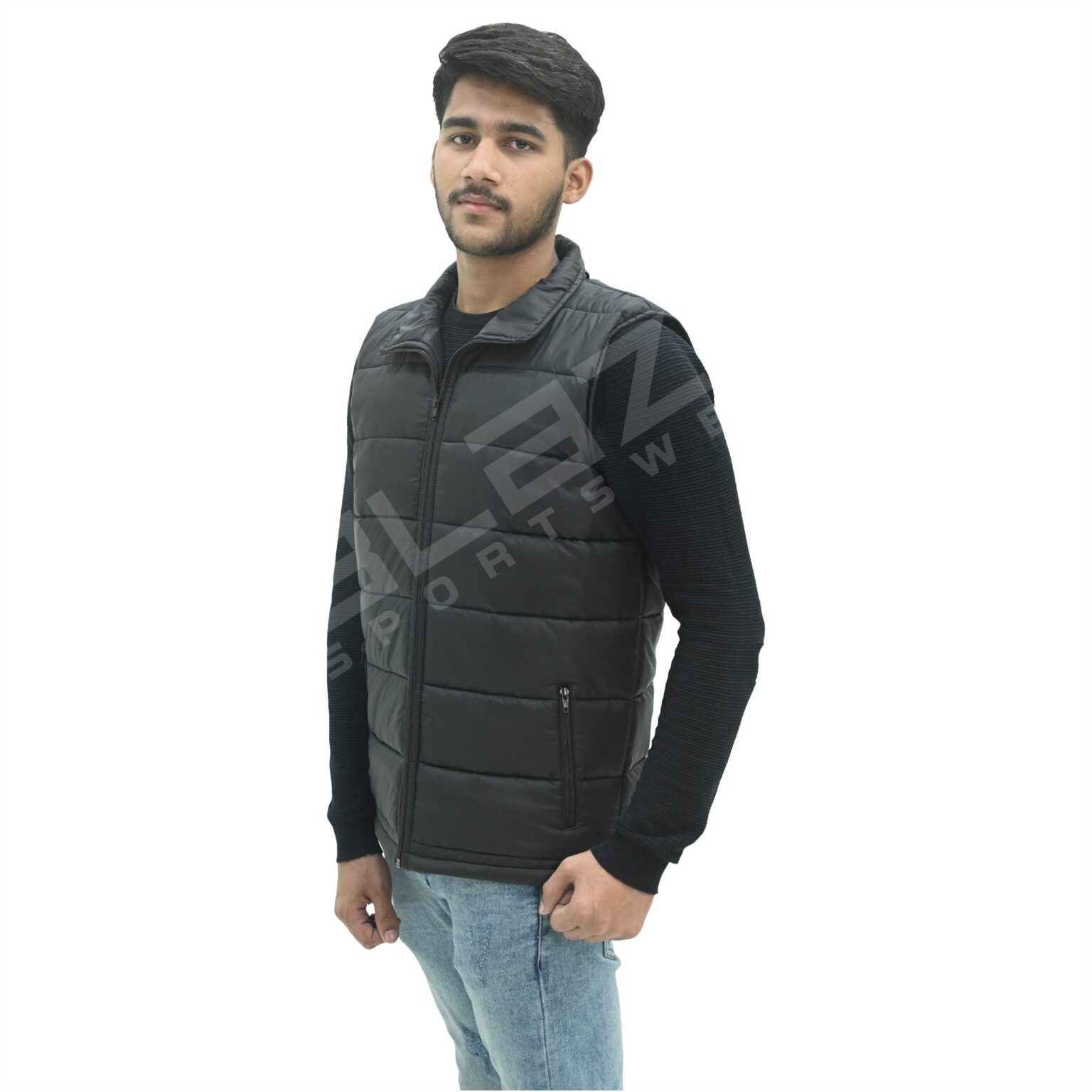 BFW Men's Sleeveless Puffer Jacket - Warm, Stylish, and Comfortable Outerwear for Cold Weather - Black - BFW-MJK-1820