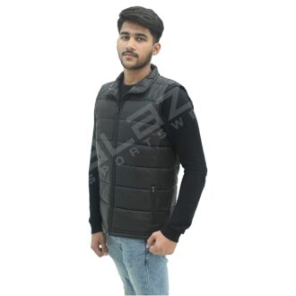 BFW Men's Sleeveless Puffer Jacket - Warm, Stylish, and Comfortable Outerwear for Cold Weather - Black - BFW-MJK-1820