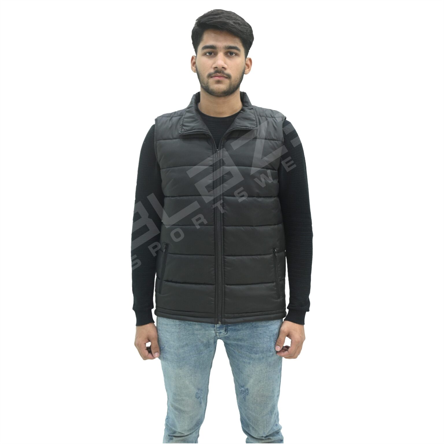 BFW Men's Sleeveless Puffer Jacket - Warm, Stylish, and Comfortable Outerwear for Cold Weather - Black - BFW-MJK-1820 - Image 2
