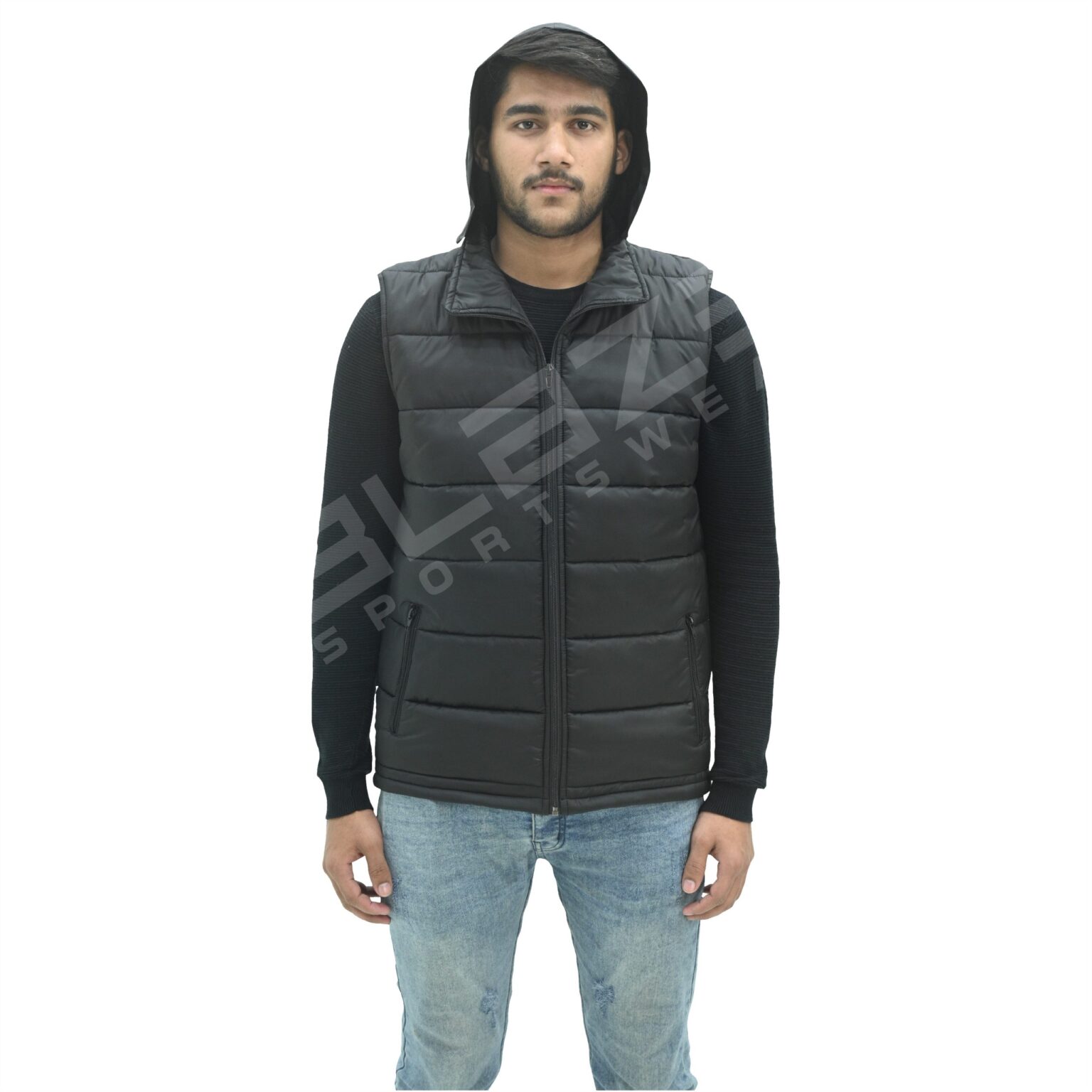BFW Men's Sleeveless Puffer Jacket - Warm, Stylish, and Comfortable Outerwear for Cold Weather - Black - BFW-MJK-1820 - Image 3