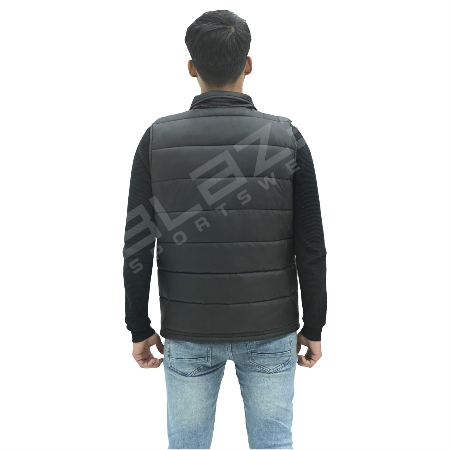 BFW Men's Sleeveless Puffer Jacket - Warm, Stylish, and Comfortable Outerwear for Cold Weather - Black - BFW-MJK-1820 - Image 4