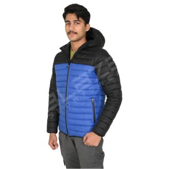 BFW Men's Puffer Jacket - Warm, Stylish, and Comfortable Outerwear for Cold Weather - Black/Blue - BFW-MJK-1815