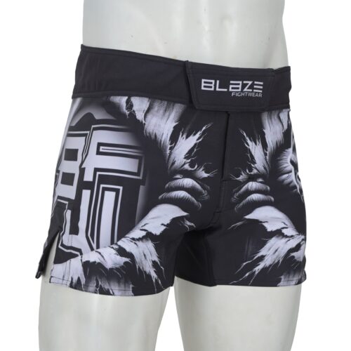 BFW Premium Men’s MMA Shorts – Lightweight, Durable, and Comfortable for Training & Competition - Black/Grey - BFW-MMS-5019