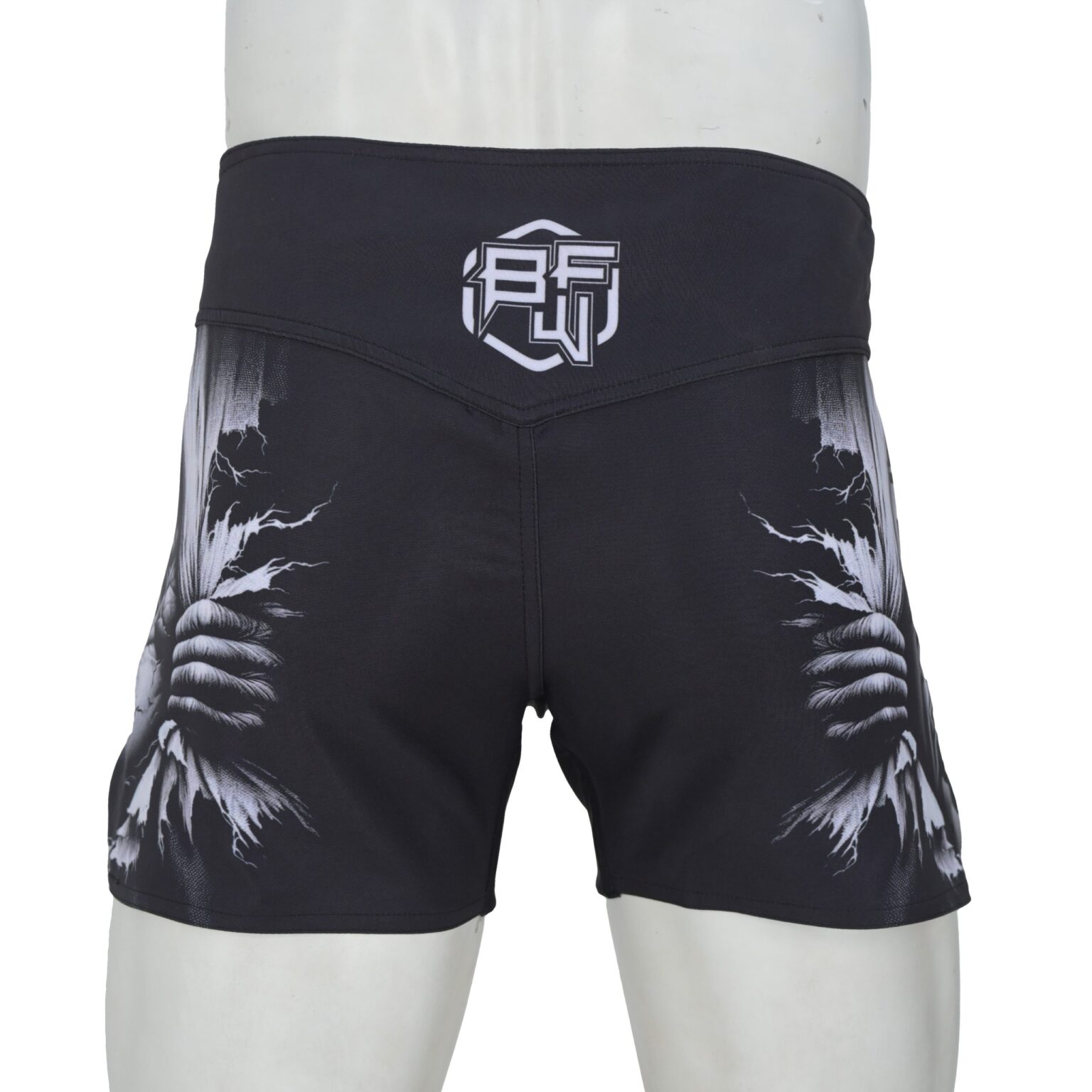 BFW Premium Men’s MMA Shorts – Lightweight, Durable, and Comfortable for Training & Competition - Black/Grey - BFW-MMS-5019 - Image 4