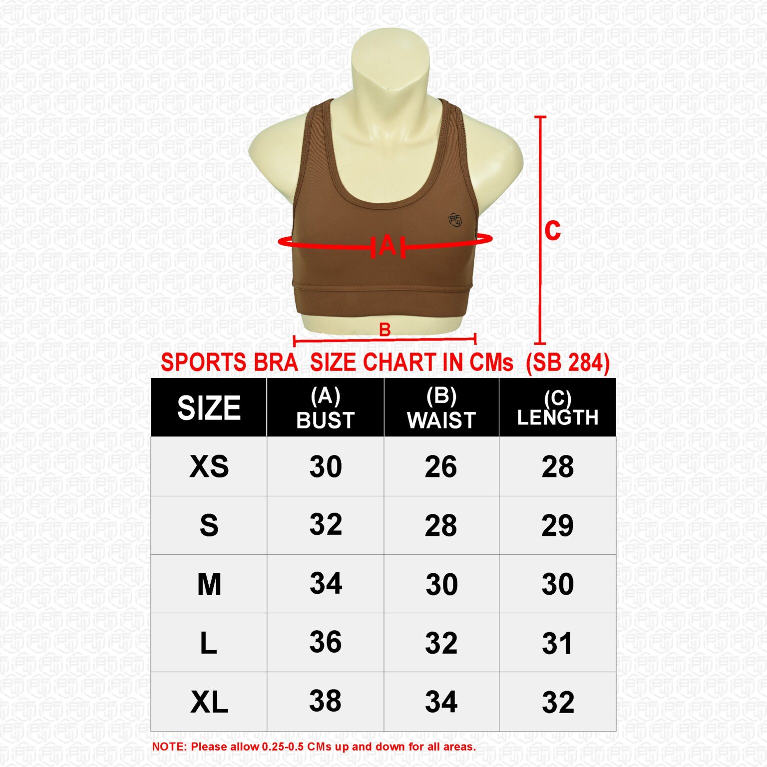 BFW Women's Sports Bra - Comfort, Support & Performance - Activewear for All Sports - Brown - BSW-SB-0606 - Image 8