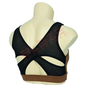 BFW Women's Sports Bra - Comfort, Support & Performance - Activewear for All Sports - Brown - BSW-SB-0608