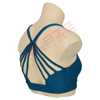 BFW Women's Sports Bra - Comfort, Support & Performance - Activewear for All Sports - Cyan - BSW-SB-0610